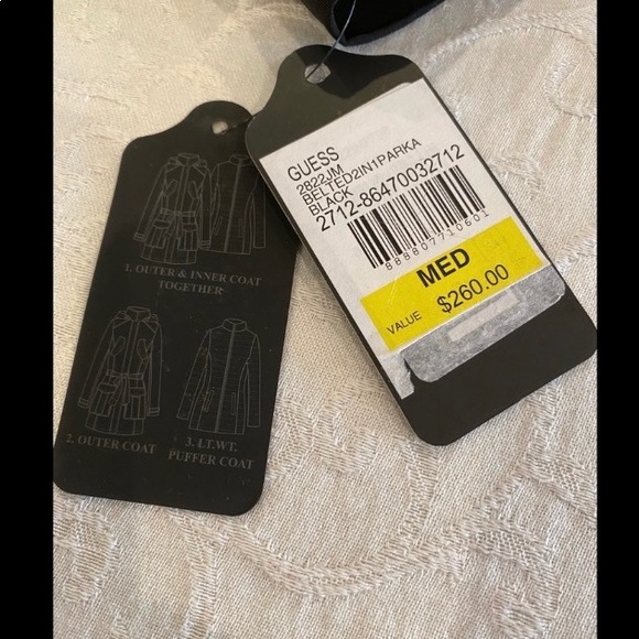 GUESS NWT Women’s Convertible Coat M - Picture 11 of 15